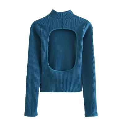 China Turtle Necks Solid Color Cotton Breathable Design Girls Long Sleeve T-Shirts for sale