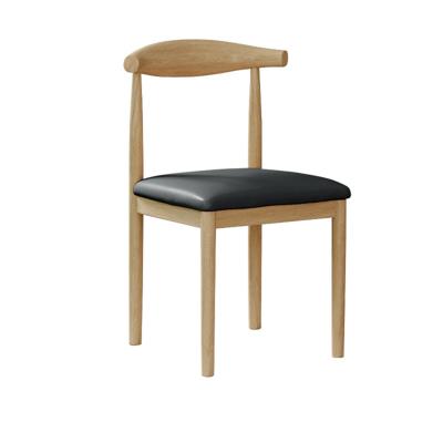 China High Resilient Simple Modern Home Use Stool Solid Wood Sponge Backrest Chair Dining Table Chair Bedroom Study Office Home Use Dining Chair for sale