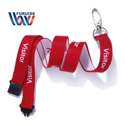 China Cheap Polyester Safety Breakaway Jacquard Lanyard With Metal Hook for sale