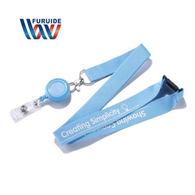 China Polyester No Min Order Promotional Custom Badge Reel Lanyards for sale