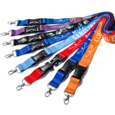 China 2021 nylon new custom logo printed promotional colorful supplier polyester sublimation lanyard for sale