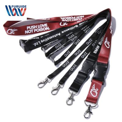 China Cheap Wholesale Custom Silk Screen Polyester Lanyard With Holder&Cell ID Phone for sale