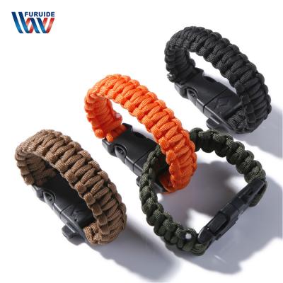 China Survival Paracord Bracelet Mountaineering Casual/Sporting Outdoor Camping Climbing Emergency Survival Outdoor Paracord Bracelet for sale