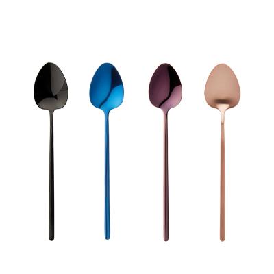 China Amazon Viable 2021 Popular Mini Ice Cream 18/10 Rose Gold Coffee Spoon Dessert Stainless Steel Teaspoon for sale