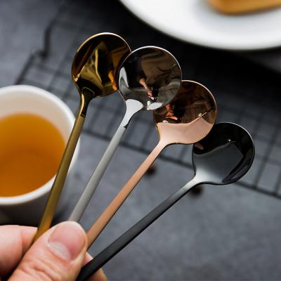 China Sustainable Hongda 304 Dessert Gift Set Tiny Coffee Stirring Stainless Steel Dessert Teaspoon for sale