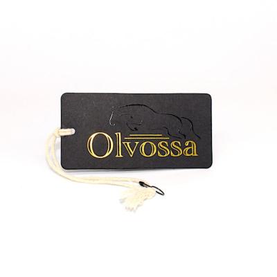 China Hot Sale Viable Hang Tag Depossed Craft Your Own Logo Custom Paper Hang Tag for sale