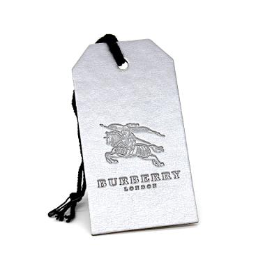 China 2019 Viable Clothing Hang Tag with nylon string and supply eyelets print design brand logo with 300g paper for sale