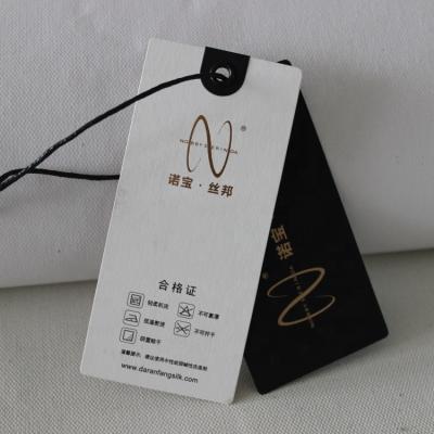 China Viable stain uv hanger label for jeans/thick hanger label made in china/cheap black card hanger label for sale