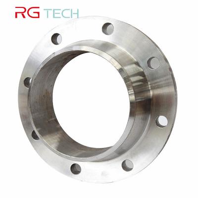 China Hot Sale EN10204.3.1 Long Nozzle Weld Neck Flange Titanium Pipe Flange for sale