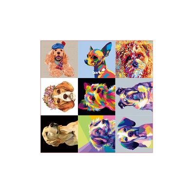 China CLASSIC diy painting by numbers abstract color animals canvas painting by numbers paint by number for wholesale for sale