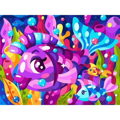 China CLASSIC DIY Digital Painting By Numbers Colorful Landscape Hand Painted New Animal Painting By Numbers Canvas Oil Painting for sale