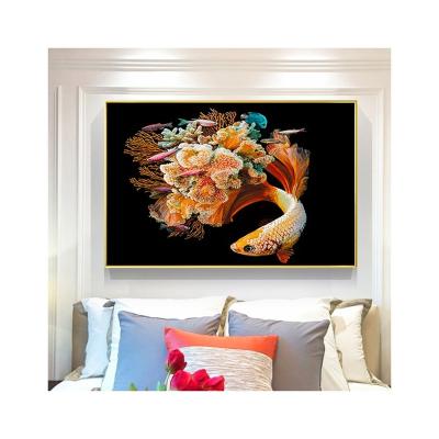 China Modern High Quality Drop Shipping Fish Art Color Cute Animal Diamond Painting for sale