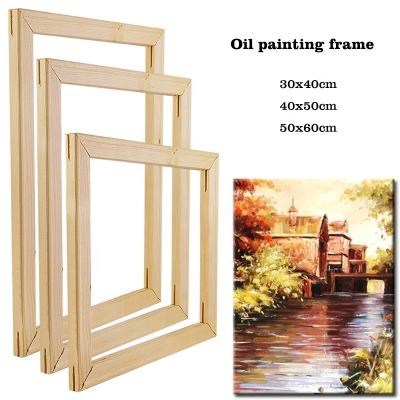 China Factory Wholesale Cheap Custom Wood Diamond Painting Oil Painting Picture Eco-friendly Durable Canvas Wood Frame Diy Plastic Frame for sale