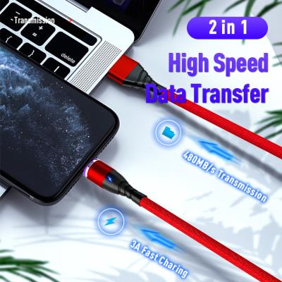 China Attractive Speed ​​3A USB Data Cable Magnet Charger 3-in-1 Fast Charging Data Cable for sale