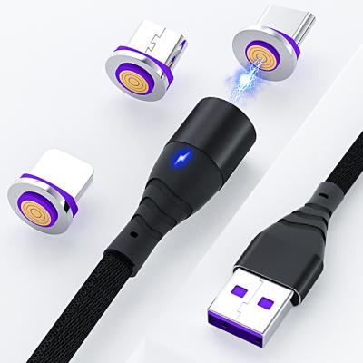 China Popular Speed ​​Fast Charging Data Line with LDE Lamp 3-in-1 Attractive Fast Charging Data Cable for sale