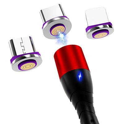 China Wholesale Fast Charging 1m2m3 Speed ​​In 1 Attractive LED Light USB Charger Transmission Data Cable for sale