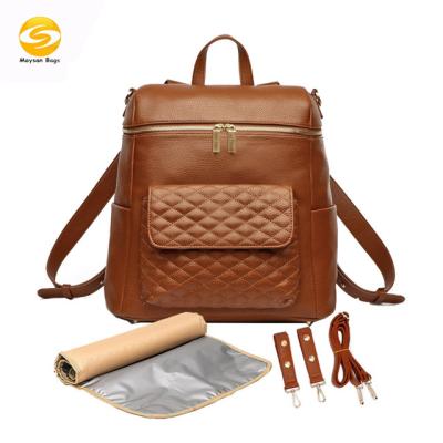 China Custom White Handy Type Mummy Baby Diaper Water Resistant Simplicity Diaper Bag Zipper Bag for sale