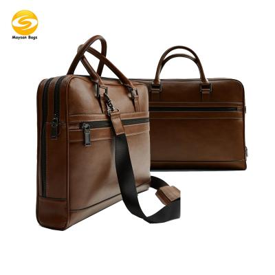 China With USB Satchel Women Briefcase PU Leather Laptop Bag College Fit 15.6