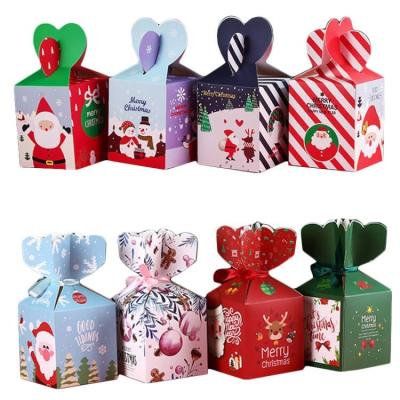 China Recyclable Chocolate Candy Mini Packaging Christmas Eve Apple Paper Boxes For Gift for sale