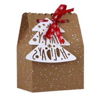 China High Quality Recyclable Christmas Tree Wrapping Paper Food Package Bag With White Card Dot Packing Candy for sale