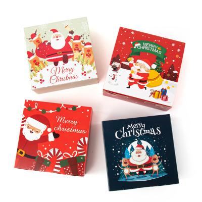 China Recyclable Christmas Candy Cookie Paper Boxes Cupcake Chocolate Cookie Nougat Gift Packaging for sale