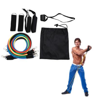 중국 High Quality Yoga Elastic Resistance Bands Tube Gym Equipment Latex Rubber 11 Pcs Resistance Bands Set 판매용