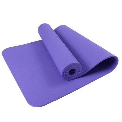 China 183x61cm Purple Mats Gym Organic Foldable Yoga Mat Fitness 6mm Pilates Eco Friendly Tpe Yoga Mat zu verkaufen