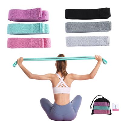 China Gym Exercise Loop Cotton Fabric Pull Up Assist Bands Long Resistance Bands Sets for sale