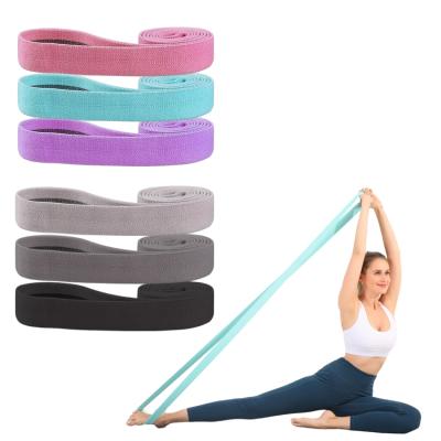 China 2022 Gym Exercise Loop Cotton Fabric Pull Up Assist Bands Long Resistance Bands Sets Te koop