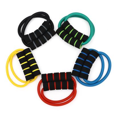 China Fitness Power Exercise Sport Pack O Shaped Elastic Resistance Band Pull Rope Tubes Bands Tube Set for sale