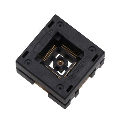 China Qfp64 Socket Aging Socket Size 10 × 10mm Burn In Socket 0.5 Spacing Test Socket Programming Adapter for sale