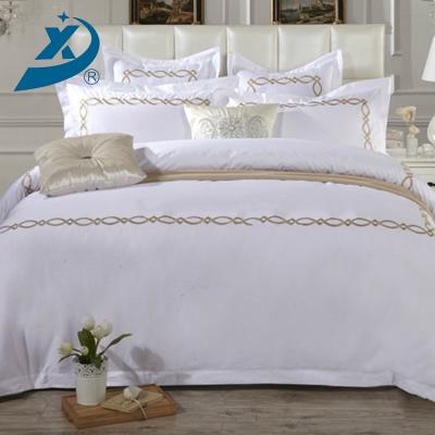 China Nondisposable Bed Sheet Popular Five Star Hotel Design White Bed Sheet for sale