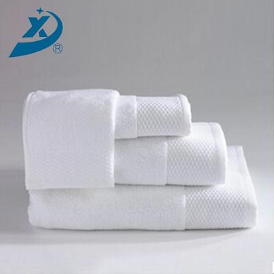 China Plain Combed White High Color Thread Spa Cotton Single Body Towel for sale