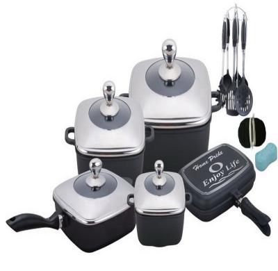 China Sustainable Die Cast Aluminum Nonstick Cookware Set for sale