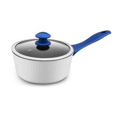 China 16cm Sustainable Forged Aluminum Nonstick Cooking Pot / Sauce Pot for sale