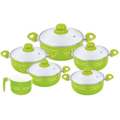 China Sustainable 12pcs ceramic coating amc cookware price for sale