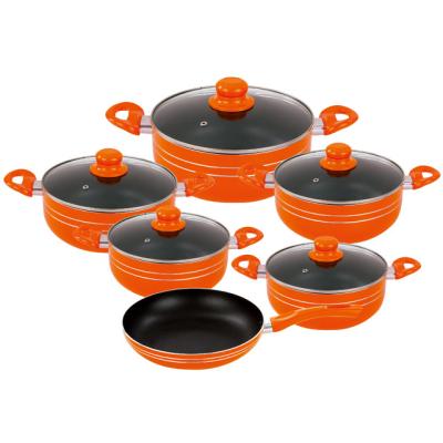 China Prestige 11pcs Sustainable Nonstick Aluminum Cookware Set for sale