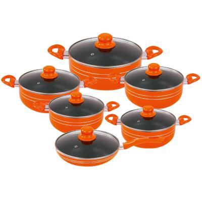 China 11pcs Sustainable Pressing Majestic Aluminum Nonstick Cookware Set for sale