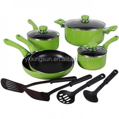 China Sustainable hot sale with 13pcs high quality aluminum cookware set /cooking pot /fry pan with no stick for sale