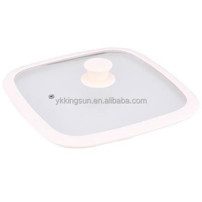 China Sustainable 28cm Square Shape Silicone Lid For Pot for sale