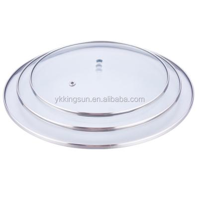 China Sustainable T type tempered glass pan cover for sale