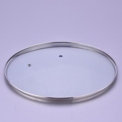 China Viable universal pan glass cover / glass lid with middle hole for cokking pot for sale