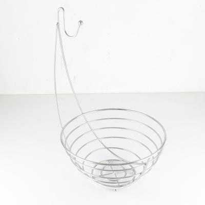 China Sustainable Wire Round Hanging Fruit Storage Basket for sale