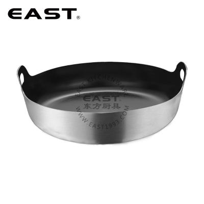 China Sustainable Aluminum Nonstick Pan Tempura Pan With Hammer Track for sale