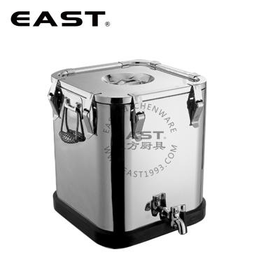 China Square Stainless Steel Transit Heat Insulation Tea Barrel Tea Kettle Tea Container With Bent Tap 105761 for sale