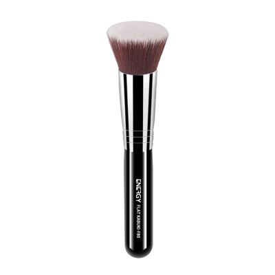 China Angular Blush F80 Kabuki Foundation Professional Flat Brush For Powder Contour Makeup Applicator Liquid Cream Black for sale