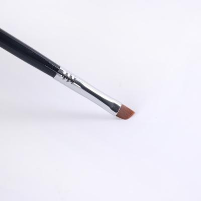 China Eyebrow Brush Wooden Cosmetic Eyebrow Brush Makeup Handle Angled Makeup Brush for sale