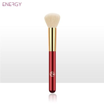 China L207 ENERGY Custom Label Soft Hot Selling Single Powder Blush Makeup Brush Red Chrome Customized Logo for sale