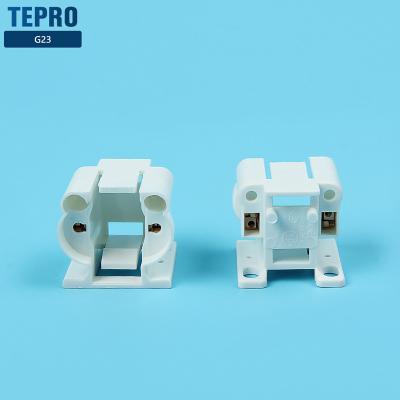 China Plastic Insert G23 Lamp Holder 2-Pin Lamp Socket Bulb Lamp Holder For UV Lamps for sale