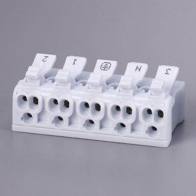 China BELEKS P02 cable series 5 poles multipolar wire connectors with release pads for sale